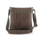 Chesterfield Damen Schultertasche Umh&auml;ngetasche Leder Taupe