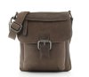 Chesterfield Damen Schultertasche Umhängetasche Leder Taupe