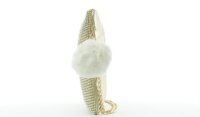 JSI Abendtasche Damen mit Bommel Gold