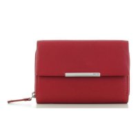 Maitre Damen Portemonnaie Kombibörse mit Druckknopf Leder Red