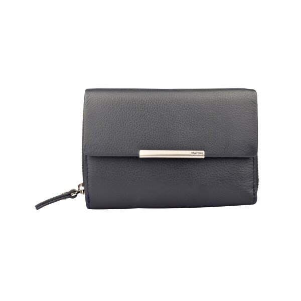 Maitre Damen Portemonnaie Kombibörse mit Druckknopf Leder Black