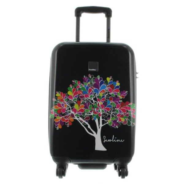 Saxoline Blue Koffer Spinner Integriertes TSA Zahlenschloss, 4 Rollen Gr. S, M, L ,SET, Schwarz, Magic Tree S 55 cm Magic Tree