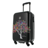 Saxoline Blue Koffer Spinner Integriertes TSA Zahlenschloss, 4 Rollen Gr. S, M, L ,SET, Schwarz, Magic Tree S 55 cm Magic Tree