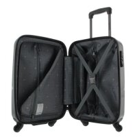 Saxoline Blue Koffer Spinner Integriertes TSA Zahlenschloss, 4 Rollen Gr. S, M, L ,SET, Schwarz, Magic Tree S 55 cm Magic Tree