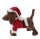 Edco Singender Tanzhund mit Bommelmütze Weihnachtsdekoration lustig 26 cm x 22 cm x 17 cm