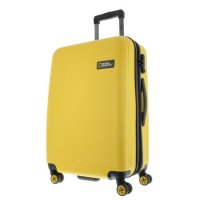 National Geographic Spinner Koffer, 4 Doppelrollen, Zahlenschloss Zoll, Aerodrome Trolley, Gr&ouml;&szlig;e M 67 cm Yellow