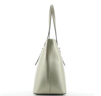 JSI Eleganter Damen Shopper, Handtasche Echt Leder, 2 Henkel, 41,5 x 25,5 x 15,8 cm, Business Shopper Gold