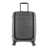 Franky Spinner Gr. S Handgep&auml;ck Koffer mit TSA-Zahlenschloss - Extra leichtes Polypropylen Grey Metallic