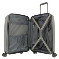 Franky Spinner Gr. S Handgepäck Koffer mit TSA-Zahlenschloss - Extra leichtes Polypropylen Prosecco Metallic