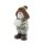 Iko Import Led Figuren Weihnachtsmann Schneemann mit Led Schneekugel stehend Bronze 12 cm x 24 cm x 14 cm