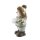 Iko Import Led Figuren Weihnachtsmann Schneemann mit Led Schneekugel stehend Bronze 12 cm x 24 cm x 14 cm