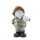 Iko Import Led Figuren Weihnachtsmann Schneemann mit Led Schneekugel stehend Bronze 12 cm x 24 cm x 14 cm