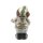Iko Import Led Figuren Weihnachtsmann Schneemann mit Led Schneekugel stehend Bronze 12 cm x 24 cm x 14 cm