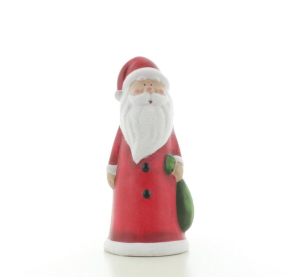 Cepewa Xmas-Deko Dekoration stehend Santa Rot Weiß Weihnachtlich 9,5 cm x 20 cm x 8,5 cm Weihnachtsmann