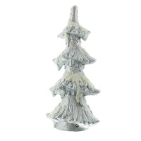 Mel-O-Design Weihnachtsbaum Led Beleuchtung Warm Wei&szlig; Weihnachtsdekoration stehend  26 cm x 48 cm x 15 cm Silber