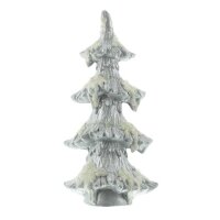 Mel-O-Design Weihnachtsbaum Led Beleuchtung Warm Wei&szlig; Weihnachtsdekoration stehend  26 cm x 48 cm x 15 cm Silber
