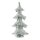 Mel-O-Design Weihnachtsbaum Led Beleuchtung Warm Weiß Weihnachtsdekoration stehend  26 cm x 48 cm x 15 cm Silber