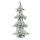 Mel-O-Design Weihnachtsbaum Led Beleuchtung Warm Weiß Weihnachtsdekoration stehend  26 cm x 48 cm x 15 cm Silber