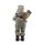 Iko Import Weihnachtsmann Santa Klaus Weihnachtsdekoration stehend Braun 18 cm x 37 cm x 11 cm