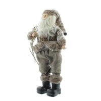 Mel-O-Design Weihnachtsmann Santa Weihnachtsdekoration stehend Braun ca.35 cm