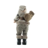 Mel-O-Design Weihnachtsmann Santa Weihnachtsdekoration stehend Braun ca.35 cm