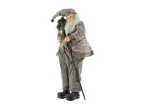 Mel-O-Design Weihnachtsmann Santa Klaus Weihnachtsdekoration stehend Braun ca. 66 cm