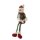 Mel-O-Design Schneemann sitzend Weihnachtsdekoration Schneemanndekoration Rot 20 cm x 55 cm x 11 cm