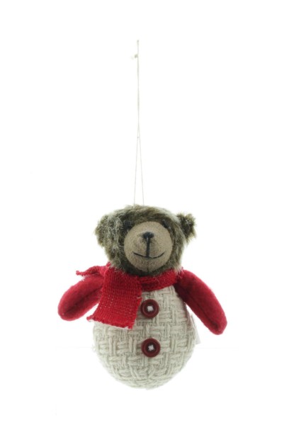 Boltze Teddybär zum aufhängen Dekoration Tannebaum Weihnachtsgesteck 10,5 cm x 12 cm x 6 cm