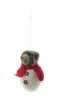 Boltze Teddybär zum aufhängen Dekoration Tannebaum Weihnachtsgesteck 10,5 cm x 12 cm x 6 cm