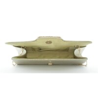 JSI, Clutch, Abendtasche, Umhängetasche, 25 x 12 x 5,5 cm, 1,65 Liter, Kette, Strass Gold