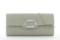 JSI, Clutch, Abendtasche, Umhängetasche, 25 x 12 x 5,5 cm, 1,65 Liter, Kette, Strass Apricot