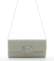 JSI, Clutch, Abendtasche, Umhängetasche, 25 x 12 x 5,5 cm, 1,65 Liter, Kette, Strass Apricot