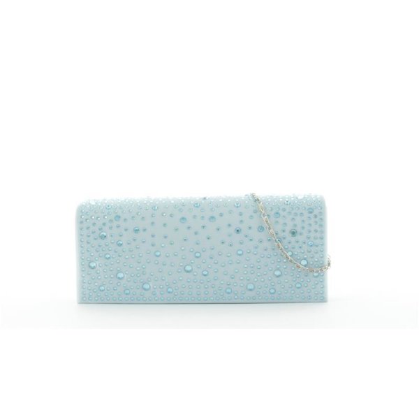 JSI Damen Clutch Abendtasche Umhängetasche 20096 Skyblue