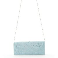 JSI Damen Clutch Abendtasche Umhängetasche 20096 Skyblue