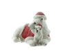 Edco Winterdekoration Weihnachtsdekoration Eisbären liegend Fensterdekoration Weiß Rot 14 cm x 9,5 cm x 9,5 cm