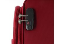 Samsonite Auva Koffer Spinner Integriertes TSA Zahlenschloss, 4 Rollen Gr&ouml;&szlig;e XL 81 cm Red