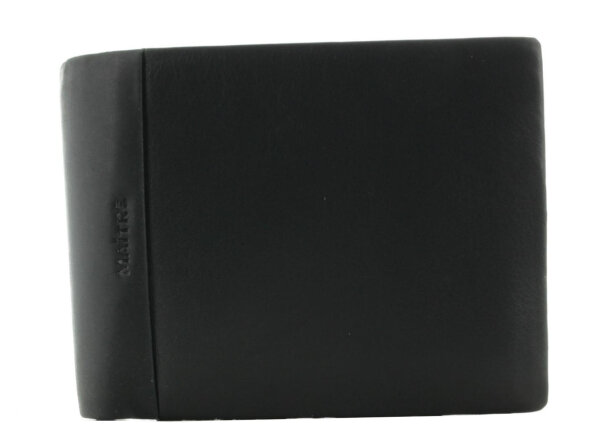Maitre Bundenbach Gandolf BillFold H4 Herren Börse, Querformat, Portemonnaie, 12 x 10 x 3 cm Black
