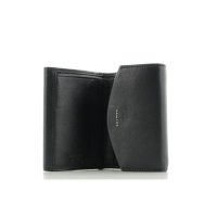 Maitre Leisel Deda Purse SV4F, Damen Börse, Querformat, Wickelbörse, Leder, 10,5 x 8,5 x 2 cm Black