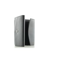 Maitre Leisel Deda Purse SV4F, Damen Börse, Querformat, Wickelbörse, Leder, 10,5 x 8,5 x 2 cm Black