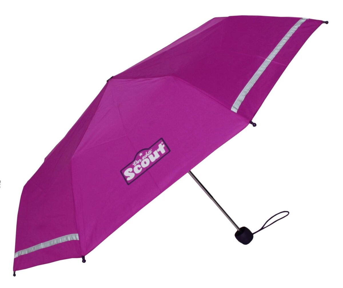 Scout Kinderregenschirm, Taschenschirm, Leicht und stabil, Durchmesser 90 cm Pink