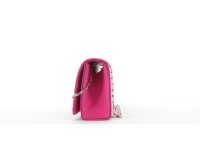 JSI Damen Schultertasche, Clutch, Abendtasche, 27 x 10 x 5 cm  Rose