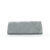 JSI Damen Schultertasche, Clutch, Abendtasche, 27 x 10 x 5 cm  Grau
