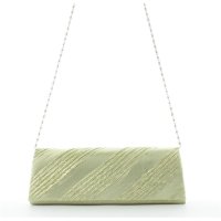 JSI Damen Schultertasche, Clutch, Abendtasche, 27 x 10 x 5 cm  Gold