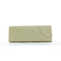 JSI Damen Schultertasche Clutch, Abendtasche, 1,7 Liter, 27 x 10,5 x 6 cm Gold