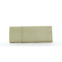 JSI Damen Schultertasche Clutch, Abendtasche, 1,7 Liter, 27 x 10,5 x 6 cm Gold