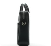 JSI Damen Aktentasche, Businesstasche, Echtleder, 11 Liter, 39,5 x 29,5 x 10 cm Schwarz