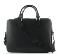 JSI Damen Aktentasche, Businesstasche, Echtleder, 11 Liter, 39,5 x 29,5 x 10 cm Schwarz