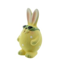 Iko Import Osterhasen Dekoration Hase mit Brille stehend 7 cm x 13 cm x7 cm