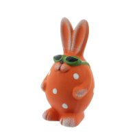 Mel-O-Design Osterhasen Dekoration Hase mit Brille stehend 7 cm x 13 cm x7 cm Orange
