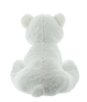 Mel-O-Design Eisbär Teddybär mit weichen Fell Kuscheltier Weiß 35 cm x 38 cm x 32 cm